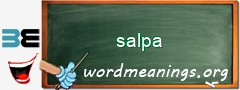 WordMeaning blackboard for salpa